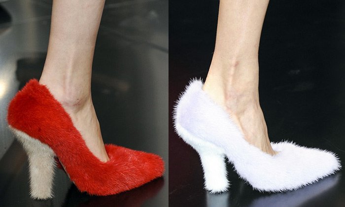 Fur shoes photo