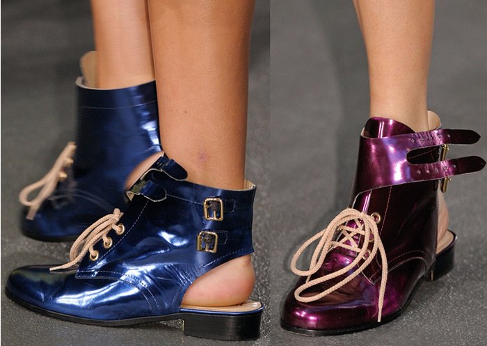 Shoes ankle boots with low heels spring-summer 2024 photo