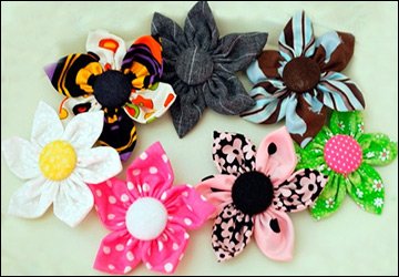 Fantasy flowers from fabric