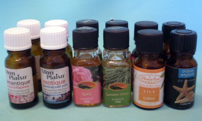 Aromatic oils for perfume creation, photo