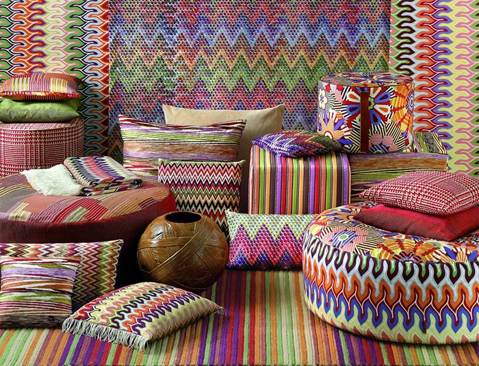 Missoni style interiors photo