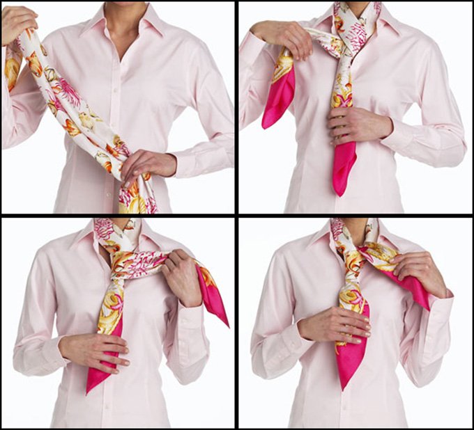 how to tie a scarf - Slip knot photo