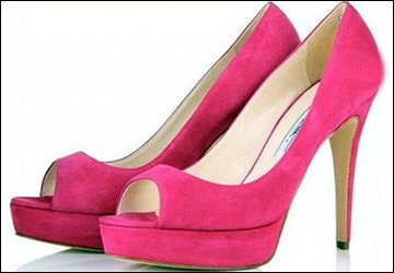 Fashionable pink heels