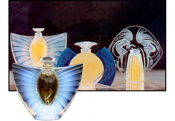 Perfume bottles from jeweler Rene Lalique