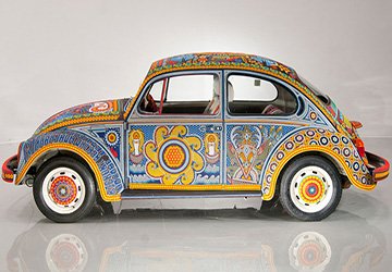 Glamorous car decorated with beads