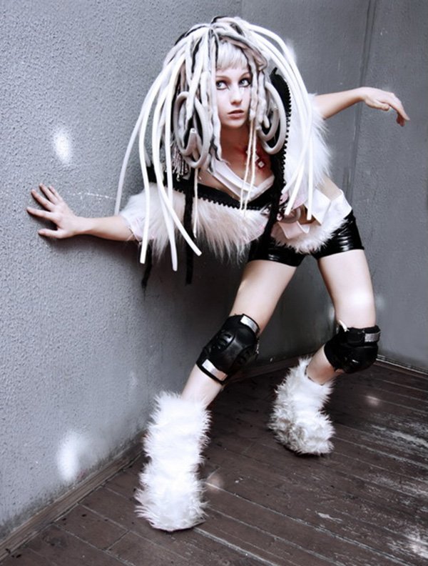 Cyber-goth style, girl photo