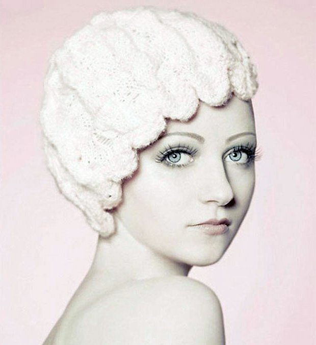 Knitted hat - wig, photo