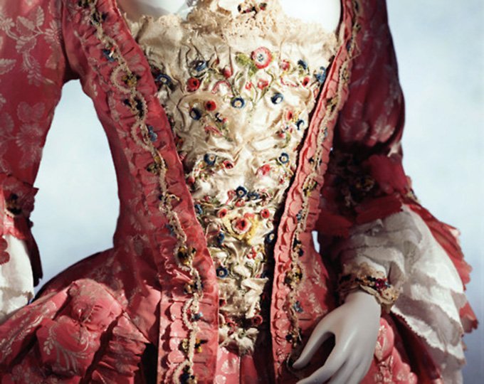 rococo embroidered dress