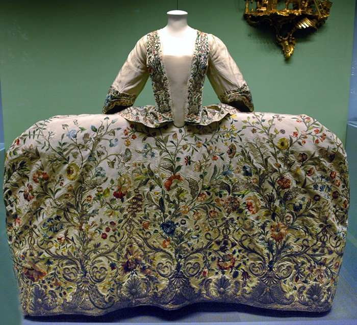 rococo embroidered dress