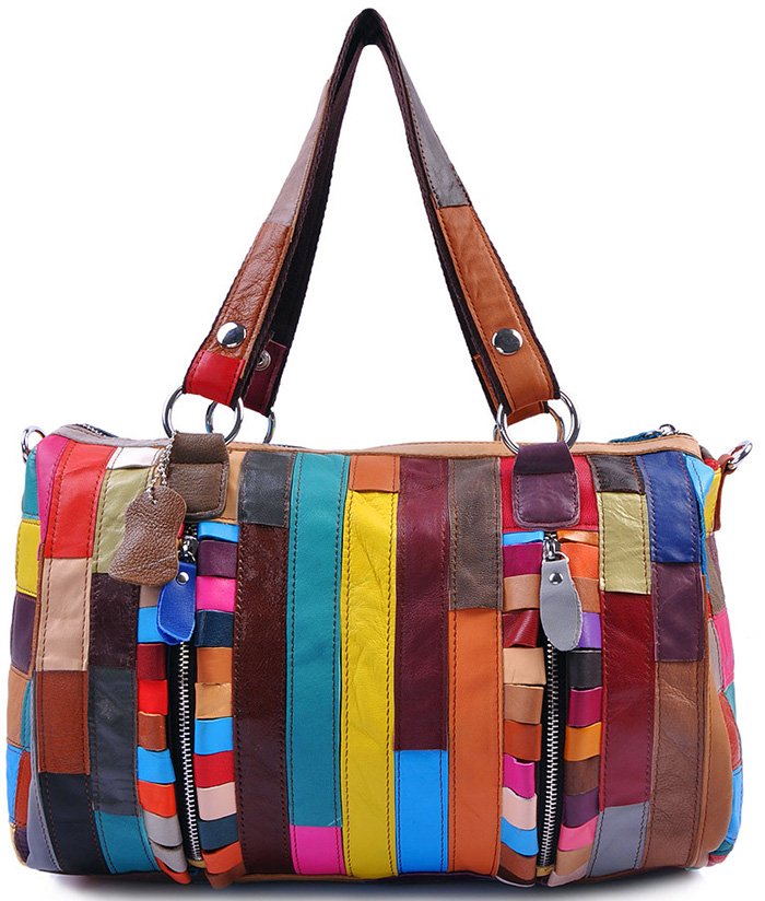 Patchwork leather bag photo