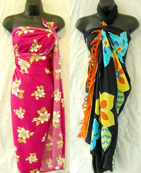 How to tie a sarong skirt photo