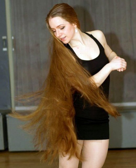 Very long loose hair, photo