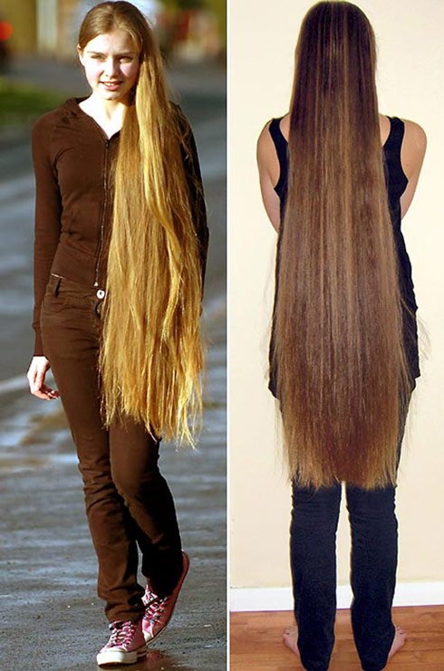 Girls with long hair