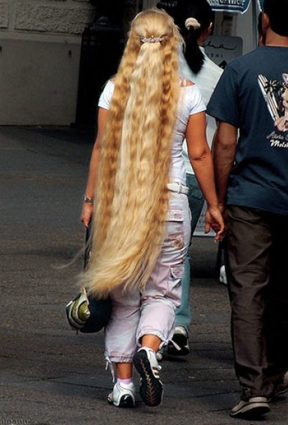 Photo of a girl with long hair