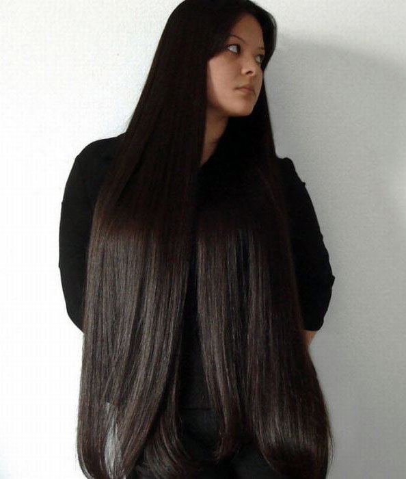 Girl with long hair, photo