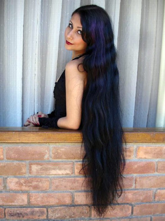 Girl with long hair, photo