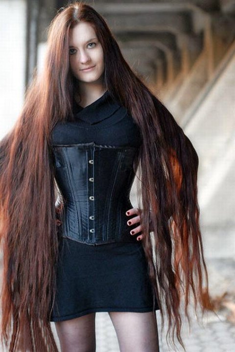 Photo of a girl with long hair