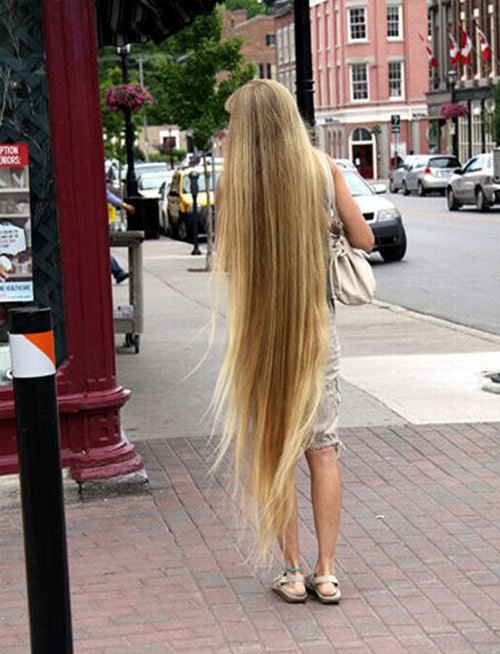 Girl with long hair, photo