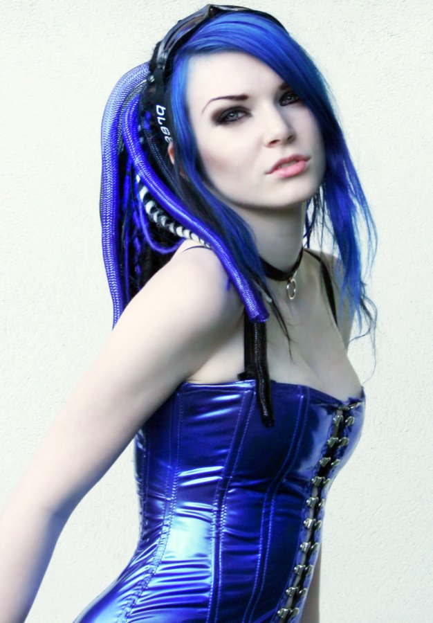 Cyber-goth style, girl photo