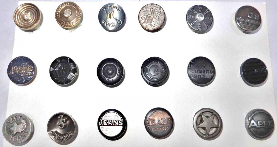 Buttons from modern jeans