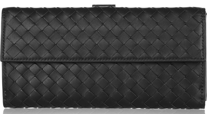 Clutch from the Bottega Veneta brand, photo