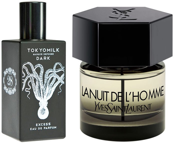 Perfume Yves Saint Laurent and Dark, Excess, Tokyo milk