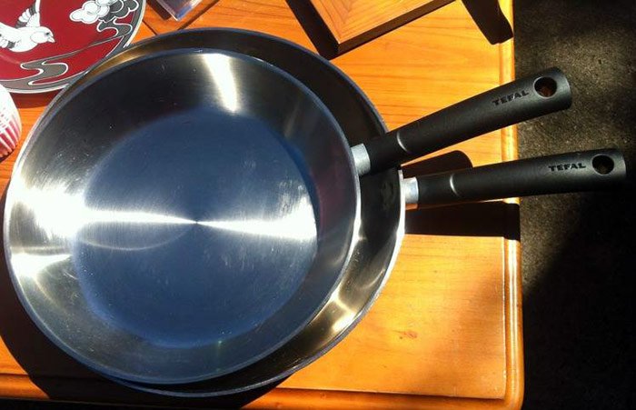 Stainless steel pans photo