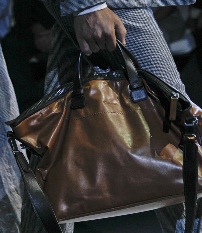 fashionable men's bags Giorgio Armani 2024, photo