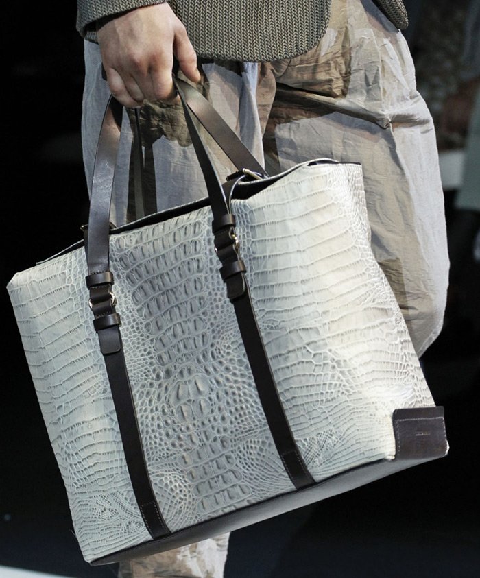 fashionable men's bags Giorgio Armani 2024, photo