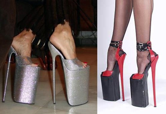 Shoes with high heels, photo