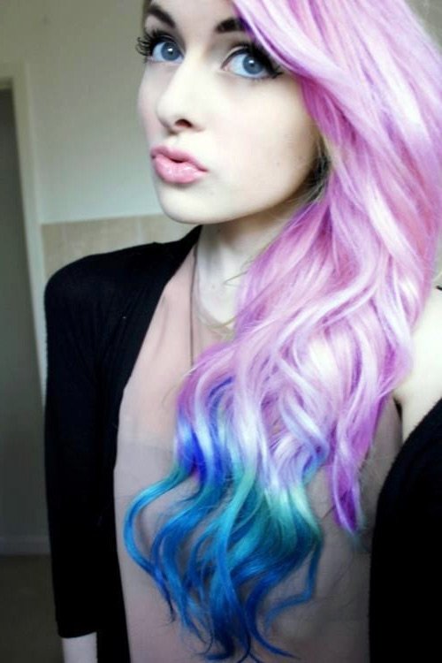 bright and unusual hair shades