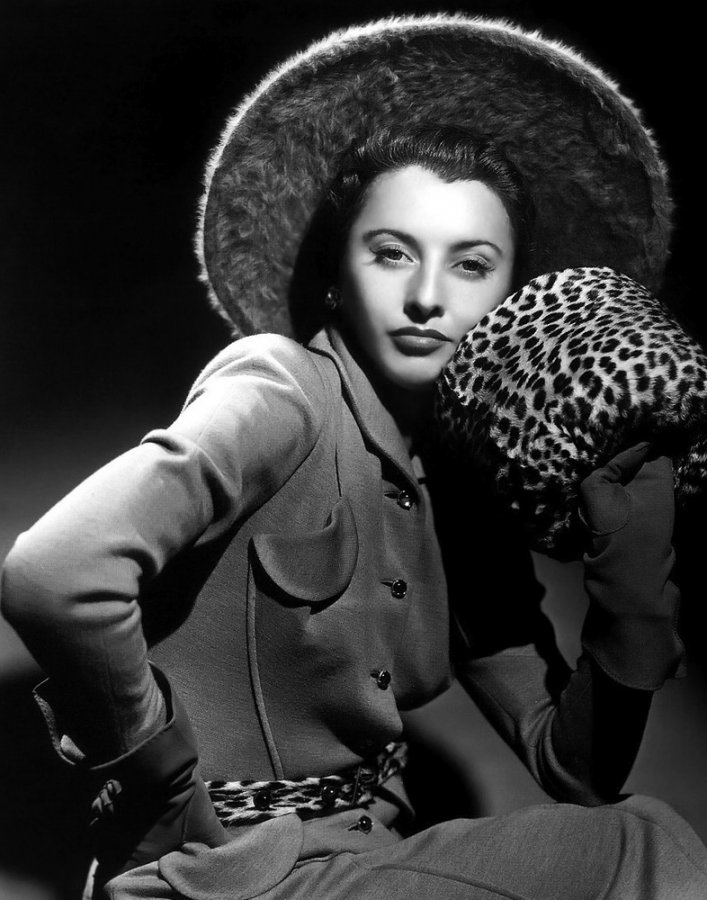 Girl in a hat, vintage photo