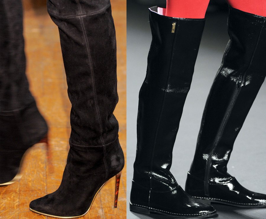 Fashionable boots Balmain and Anna Sui photo