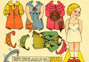 Paper dolls with clothes