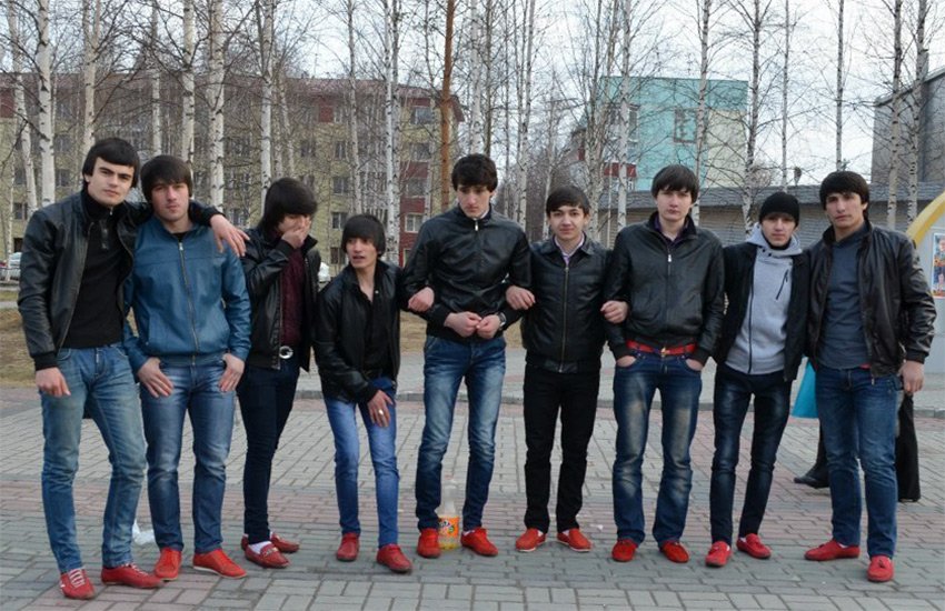 teenagers in red moccasins, photo