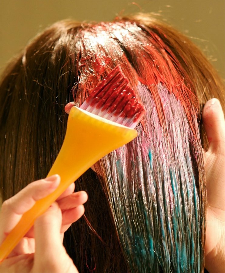 Hair coloring, photo