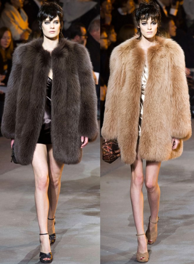 fashionable Marc Jacobs fur coats