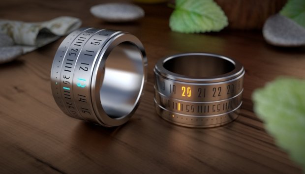 Unusual watch in the form of a ring, photo