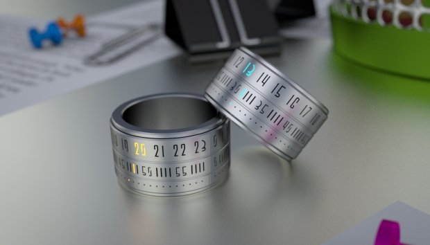 Unusual watch in the form of a ring, photo