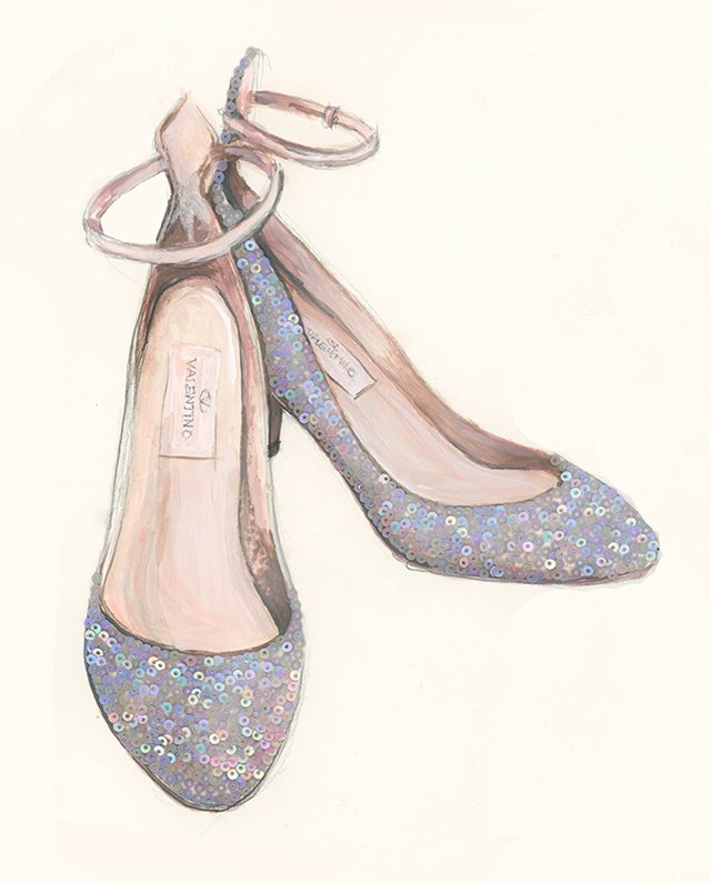 drawing - illustration, shoes