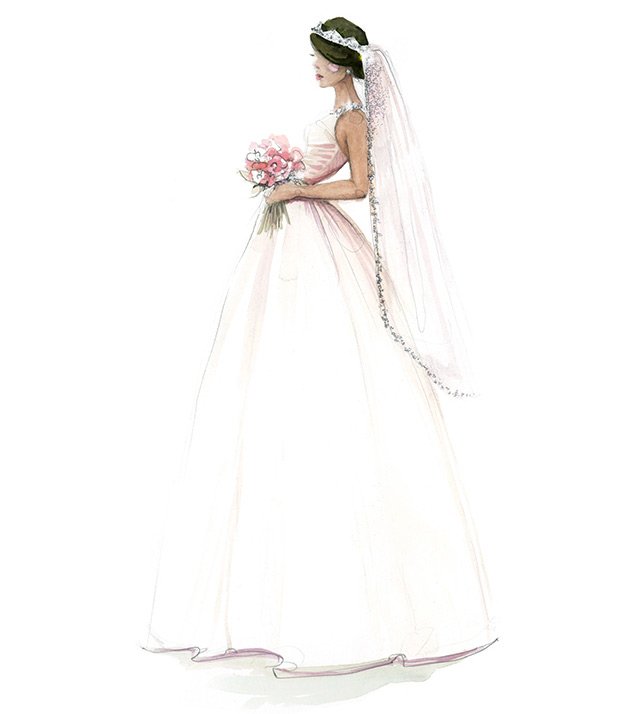 drawing - illustration, bride