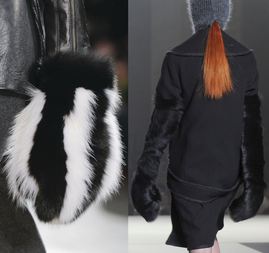 Fashionable fur mittens, 2024-2025, photo