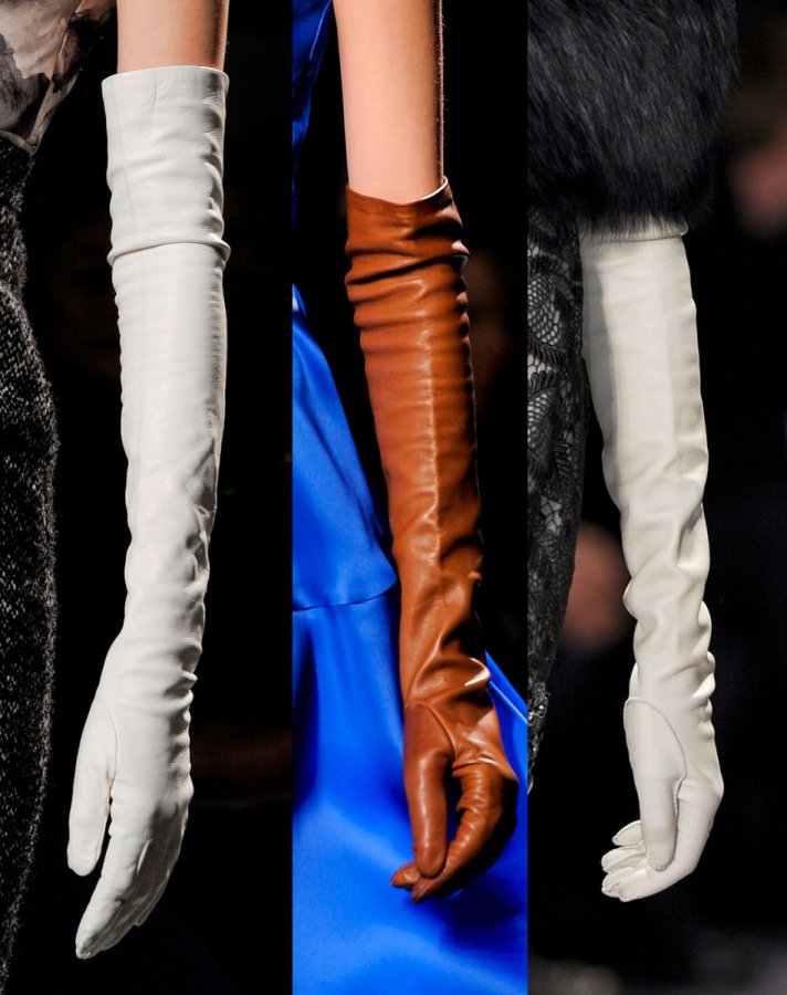 Fashionable long gloves, photo