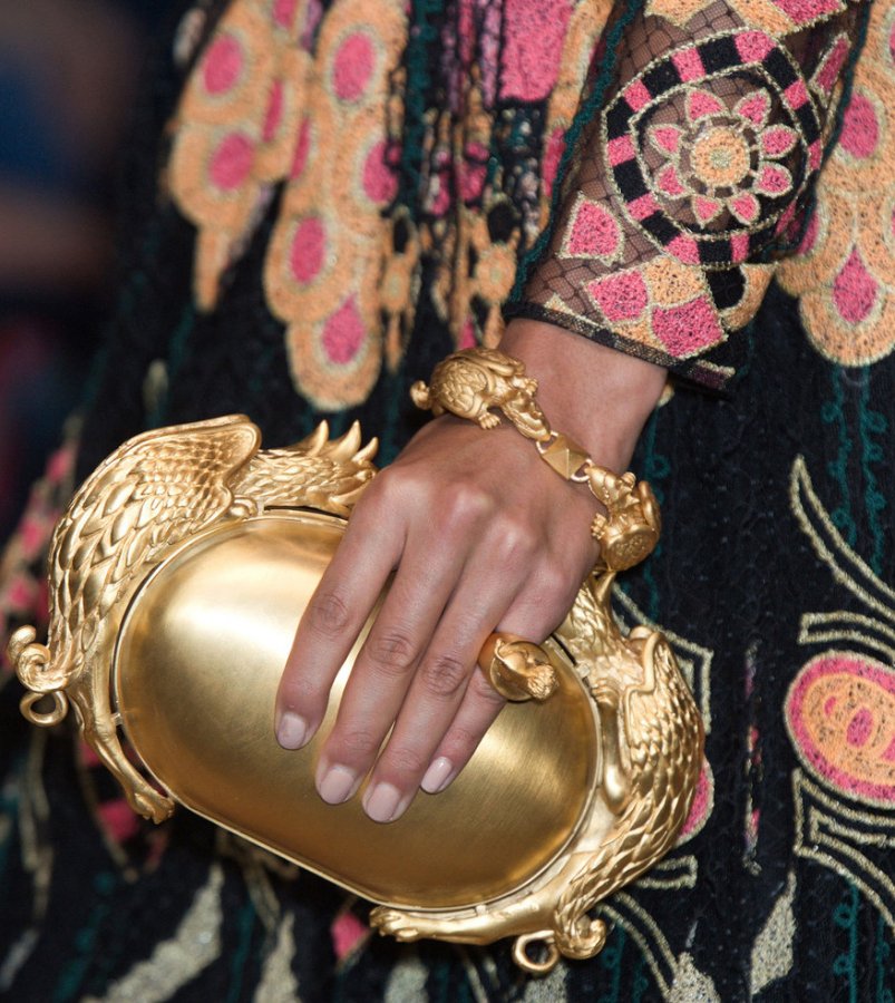 Valentino clutch and bracelet, photo