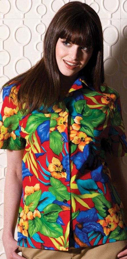 Photo of a girl in a Hawaiian cabin