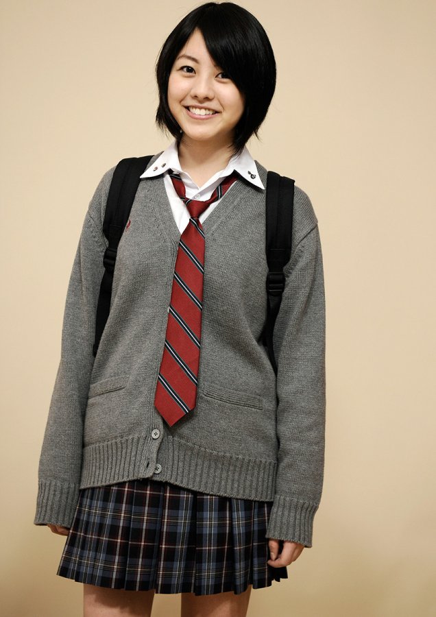 Schoolgirl in a cardigan, photo