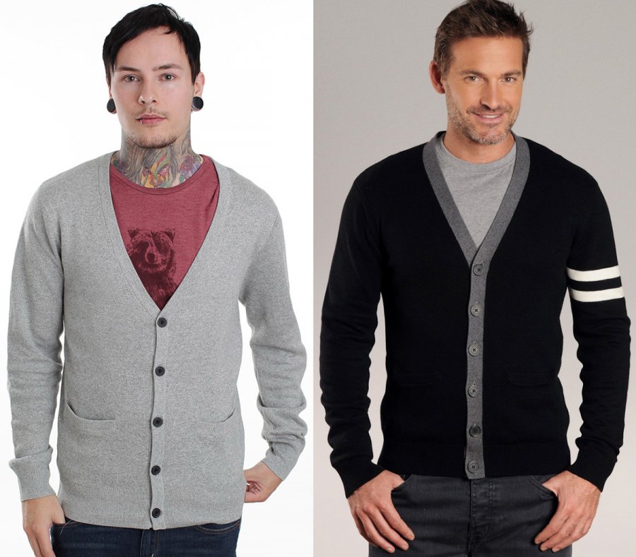 men's cardigan - history and style