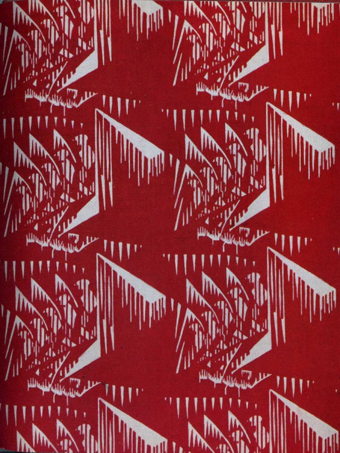 Red fabric with stars, photo