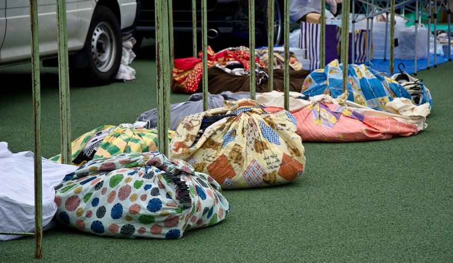 Clothing flea market in Japan, photo