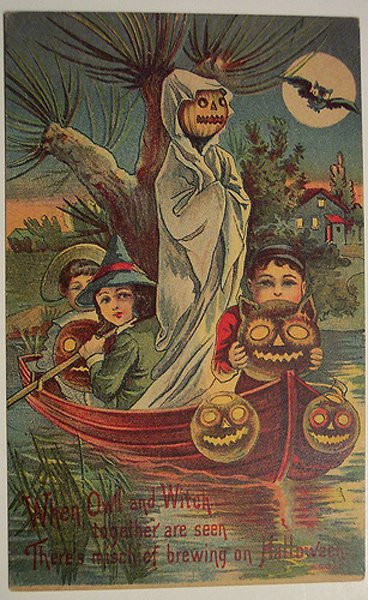 Antique Postcard - Halloween